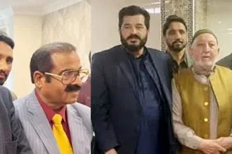 Chaudhry Mohammad Yasin, President PPP AJK, meets with Chaudhry Mohammad Shabbir, Senior Vice President PPP Birmingham,
