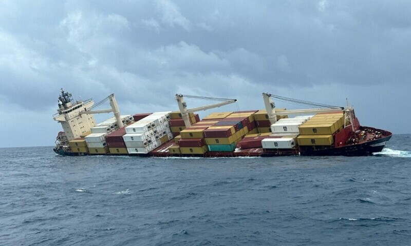 India races to contain oil spill after container ship sinks off Kerala coast