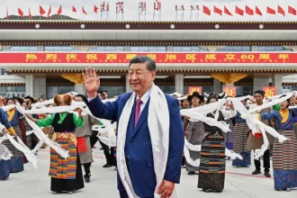 Xi Jinping makes rare visit to Tibet as 60 years of Chinese rule celebrated