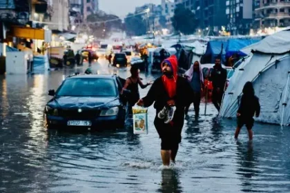 Collapse of buildings feared as storms lash Gaza Strip