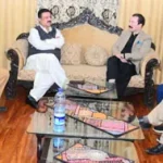 PM AJK Raja Faisal Mumtaz Rathore visits Khawaja Tariq Saeed’s residence